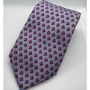 VINEYARD VINES Custom Mens 100% Silk Necktie Tie Geometric Print Blue Red Office